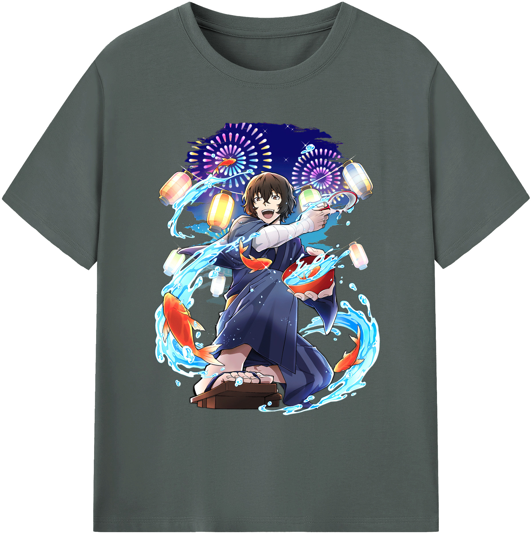 （画像用） 文豪ストレイドッグス Bungo Stray Dogs 綿100％ メンズ半袖Tシャツ｜肌触りやわらか＆通気性